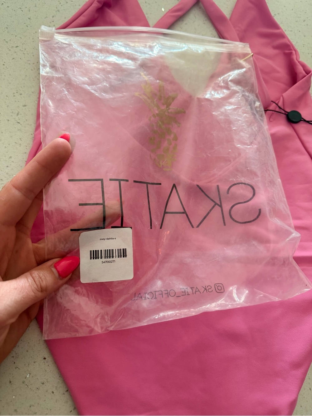 NWT - Skatie Zoey Halter One-Piece Swimsuit - Dahlia Hot Pink - S - Picture 5 of 8